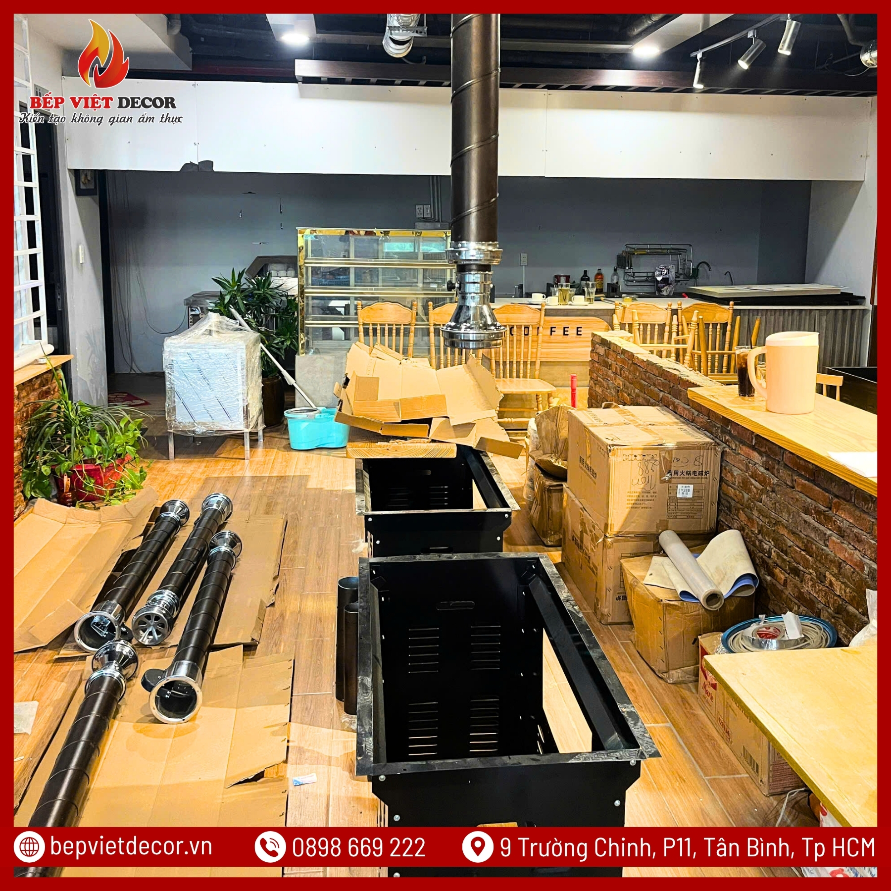 Thi công đi ống và lắp bàn