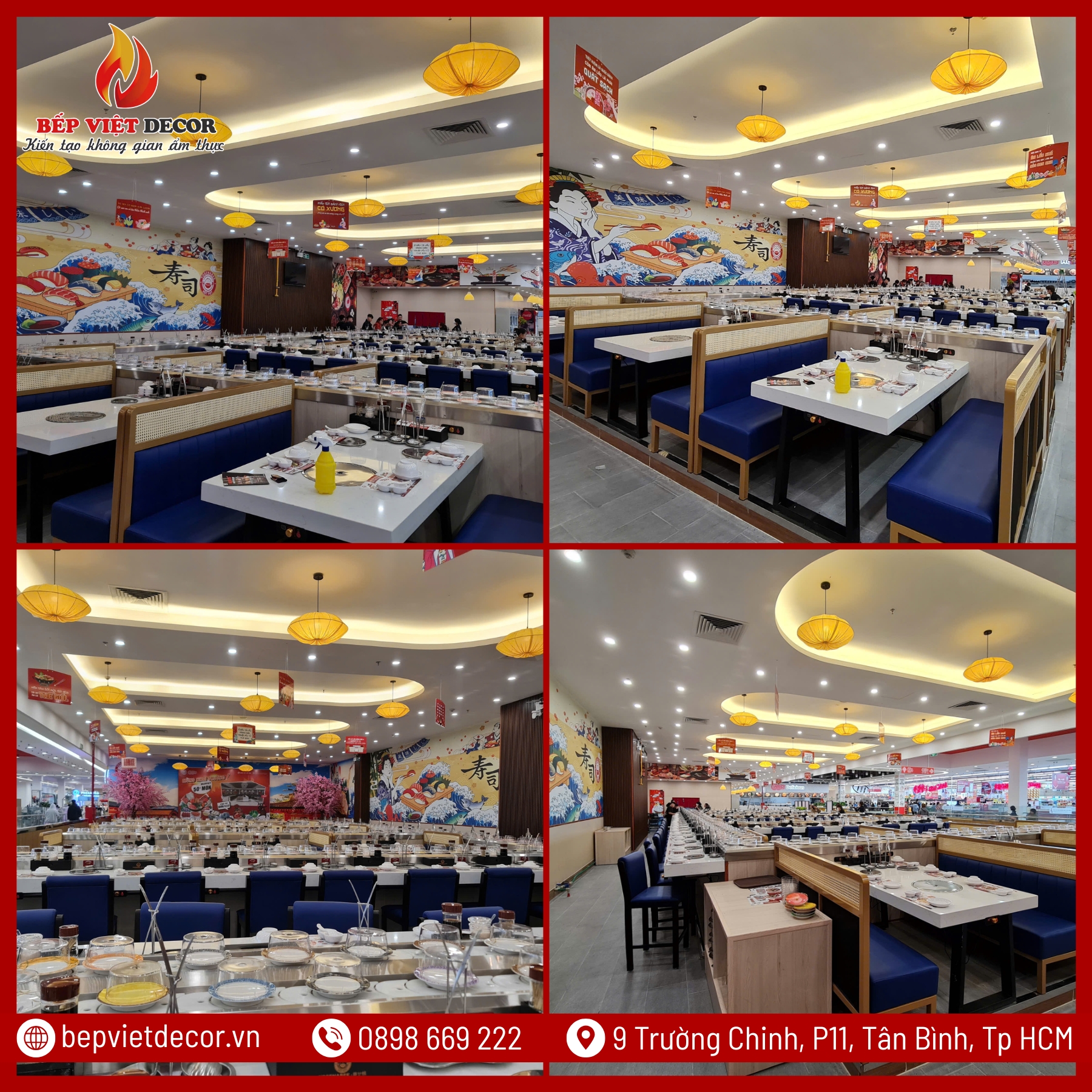 Các Hạng Mục Thi Công Lẩu Băng Chuyền Tại Bếp Việt Decor