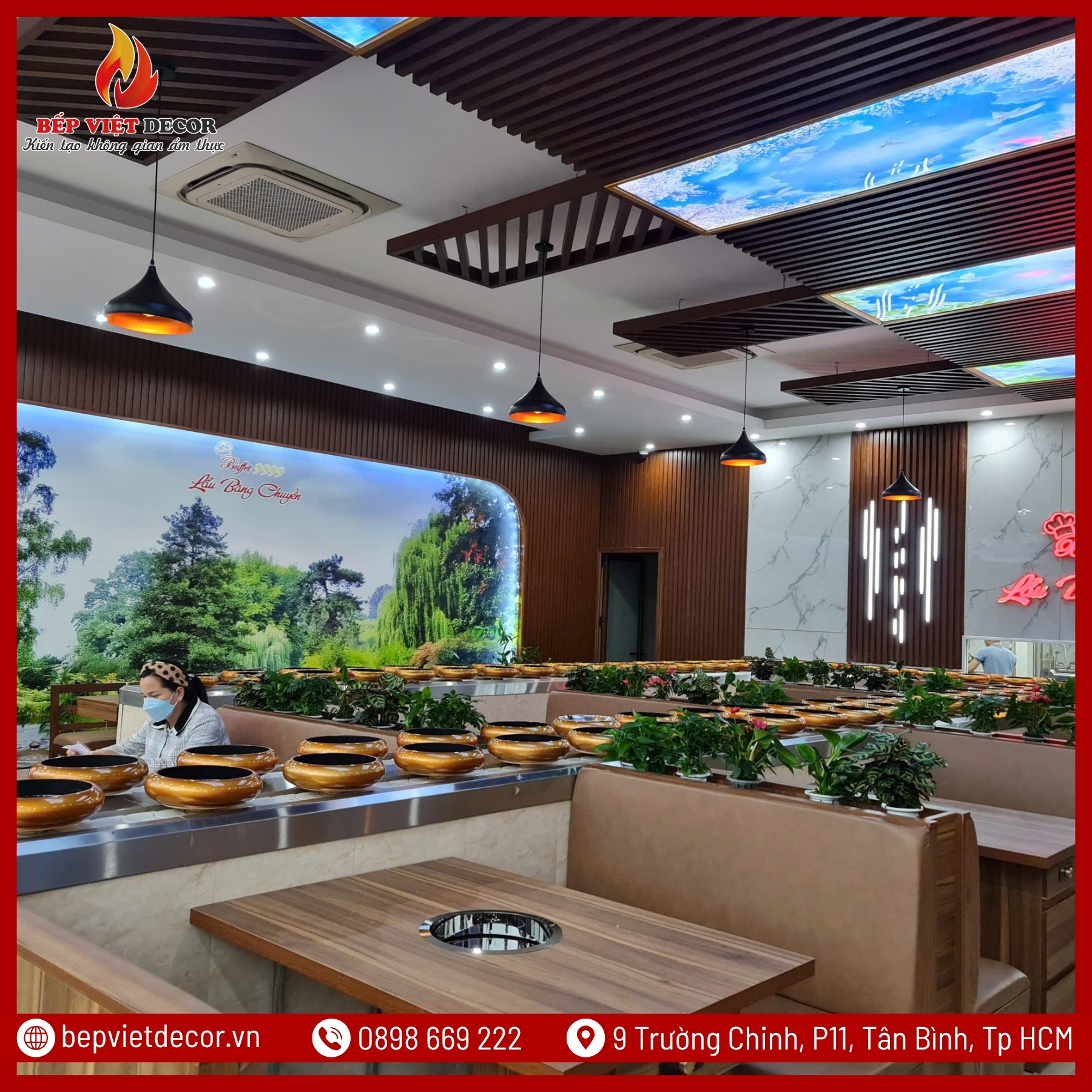 Thi Công Trọn Gói Hệ Thống Lẩu Băng Chuyền