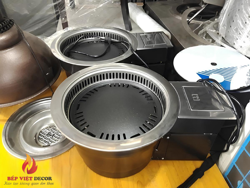 Bếp nướng tự tiêu mùi khói có thể nướng chính nhiều loại đồ ăn khác nhau