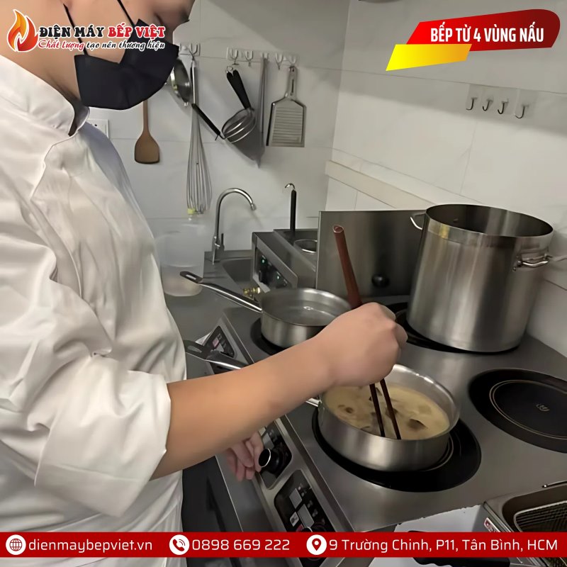 Ứng dụng bếp từ công nghiệp