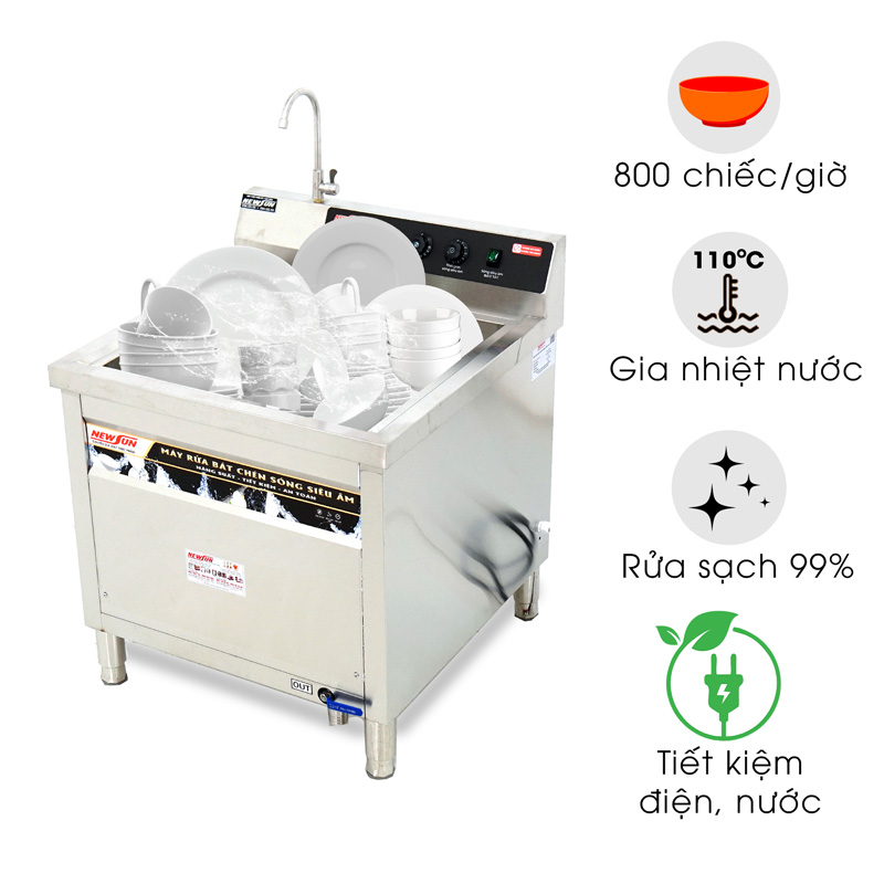 Một số ưu điểm của máy rửa bát sóng siêu âm
