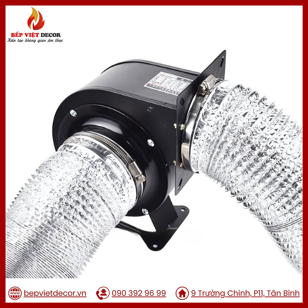 Công suất quạt hút khói quán nướng cao từ 700-1000 m³/h trở lên