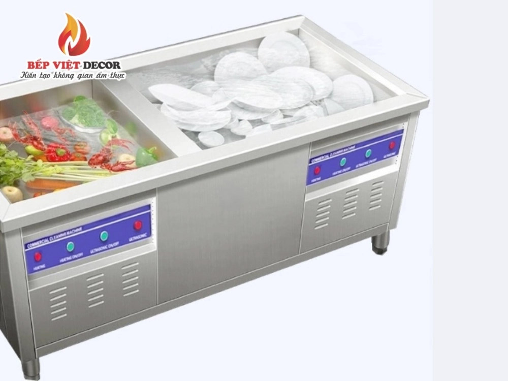 Máy rửa chén công nghiệp bằng sóng siêu âm tần số đang bán tại Showroom Bếp Việt Decor