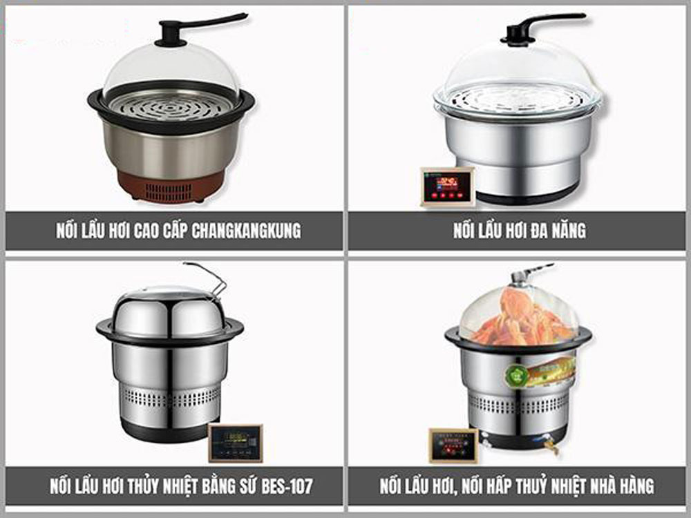 So sánh các loại nồi lẩu hơi phổ biến