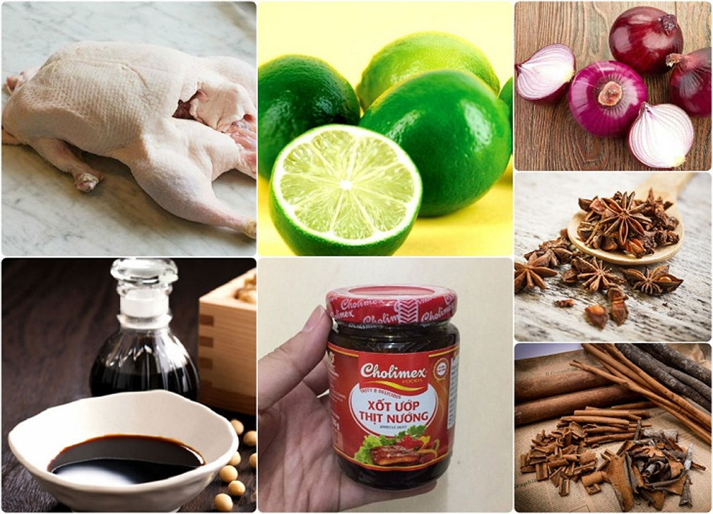 Trước khi vào cách làm vịt quay bằng lò nướng, cần chuẩn bị gia vị ướp bên trong bụng vịt