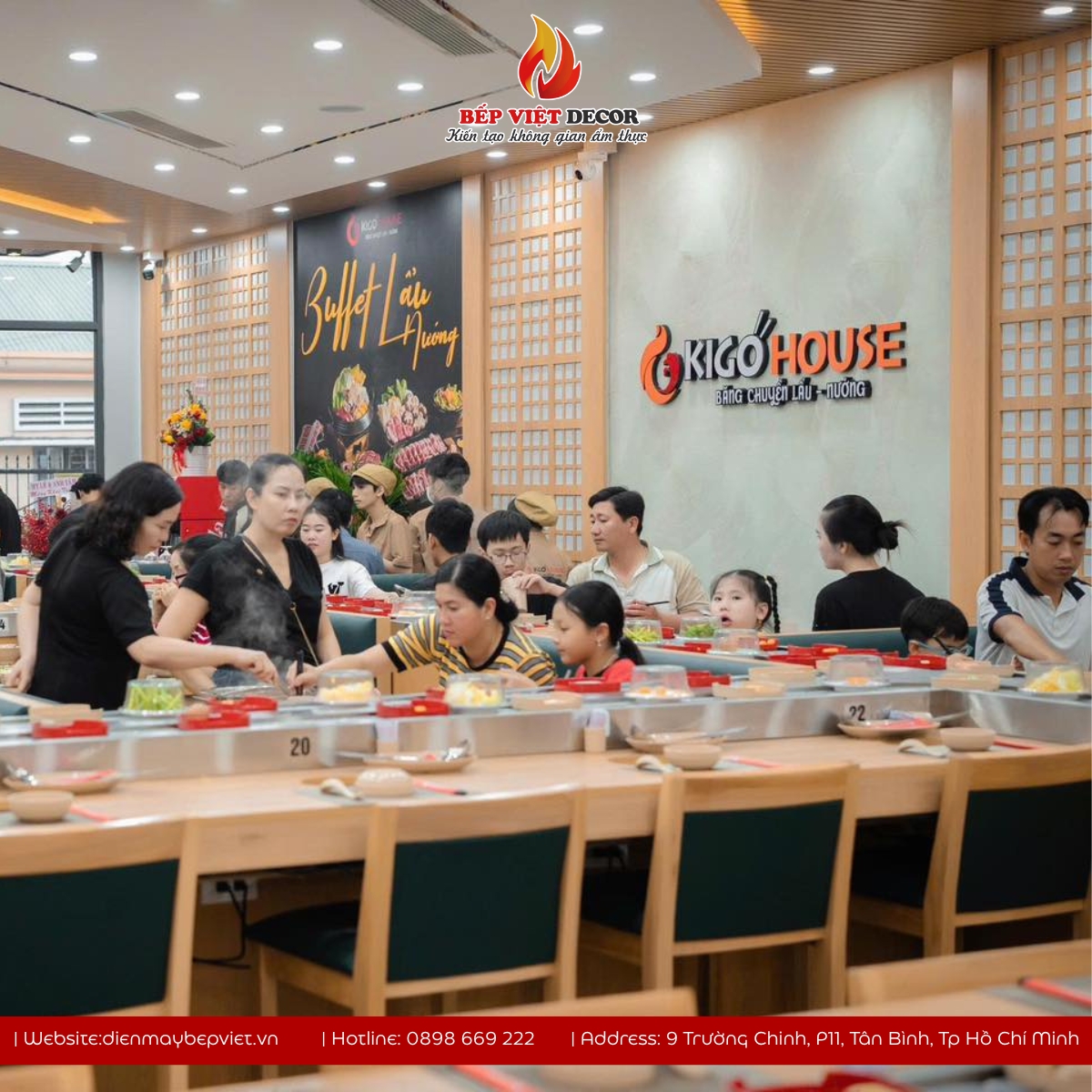 Cà Mau - Setup Nhà Hàng Lẩu Băng Chuyền Kigo House