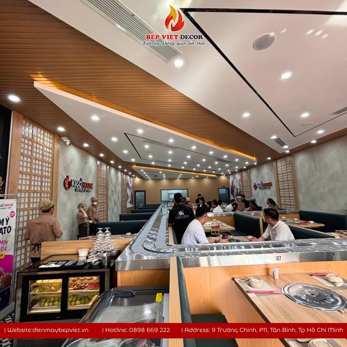 Cà Mau - Setup Nhà Hàng Lẩu Băng Chuyền Kigo House