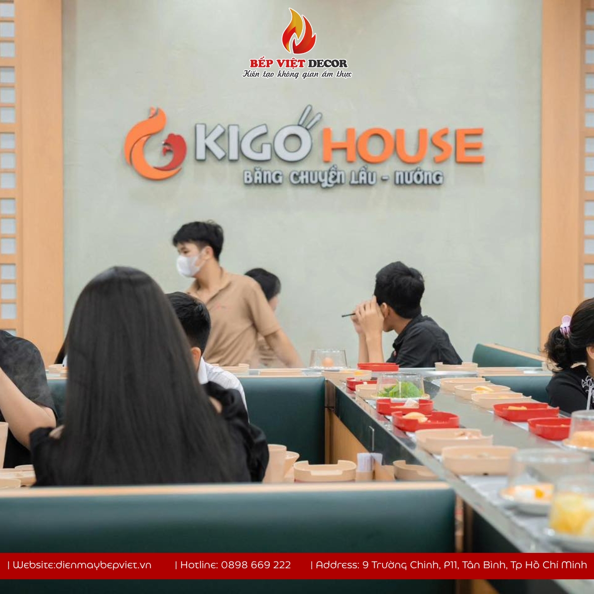 Setup Nhà Hàng Lẩu Băng Chuyền Kigo House