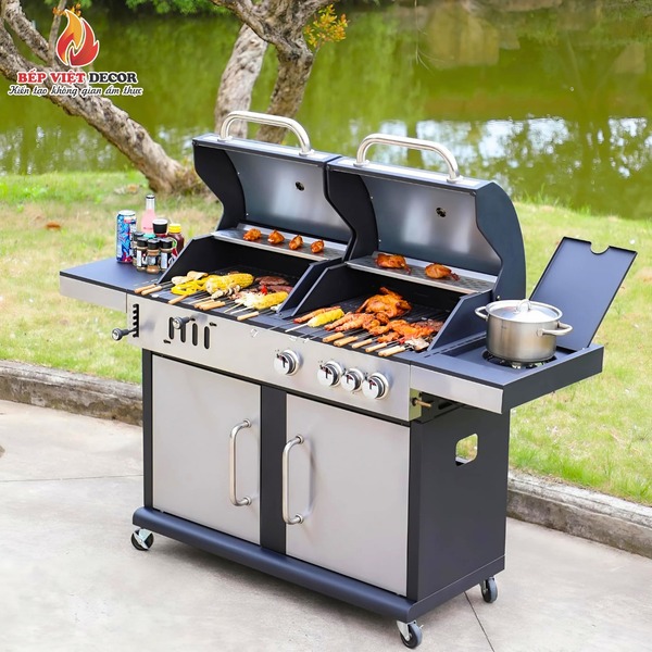 Bếp gas BBQ hiện đại kiểm soát nhiệt độ dễ dàng cho vỉ nướng ngoài trời