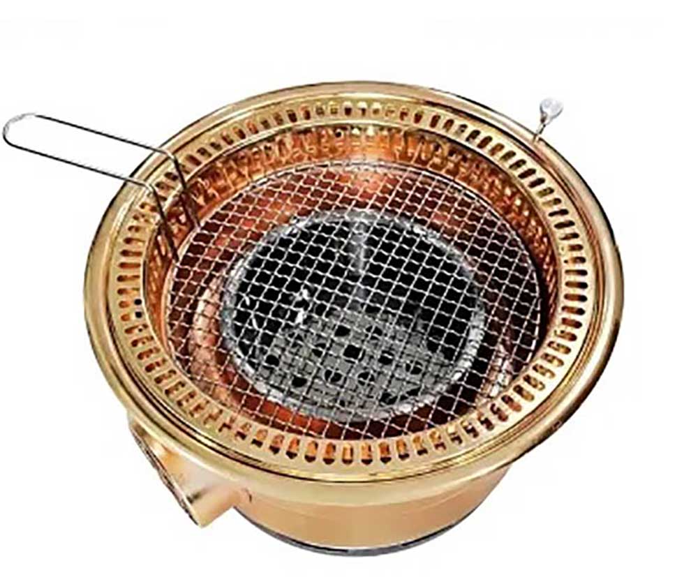 Bếp lẩu nướng than âm bàn kèm vỉ chống dính cho nhà hàng BBQ, nâng cao hương vị món nướng và trải nghiệm khách hàng