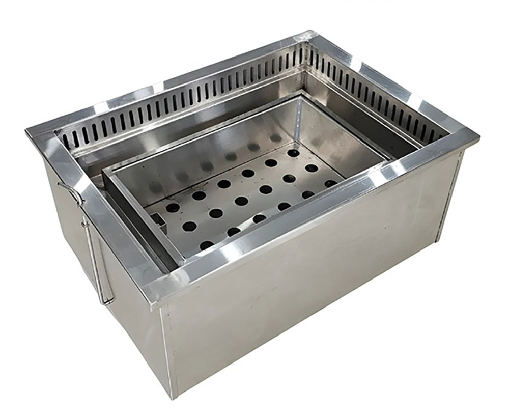 Bếp lẩu nướng than âm bàn vuông thiết kế hiện đại, diện tích nướng lớn, phù hợp nhà hàng phong cách Nhật