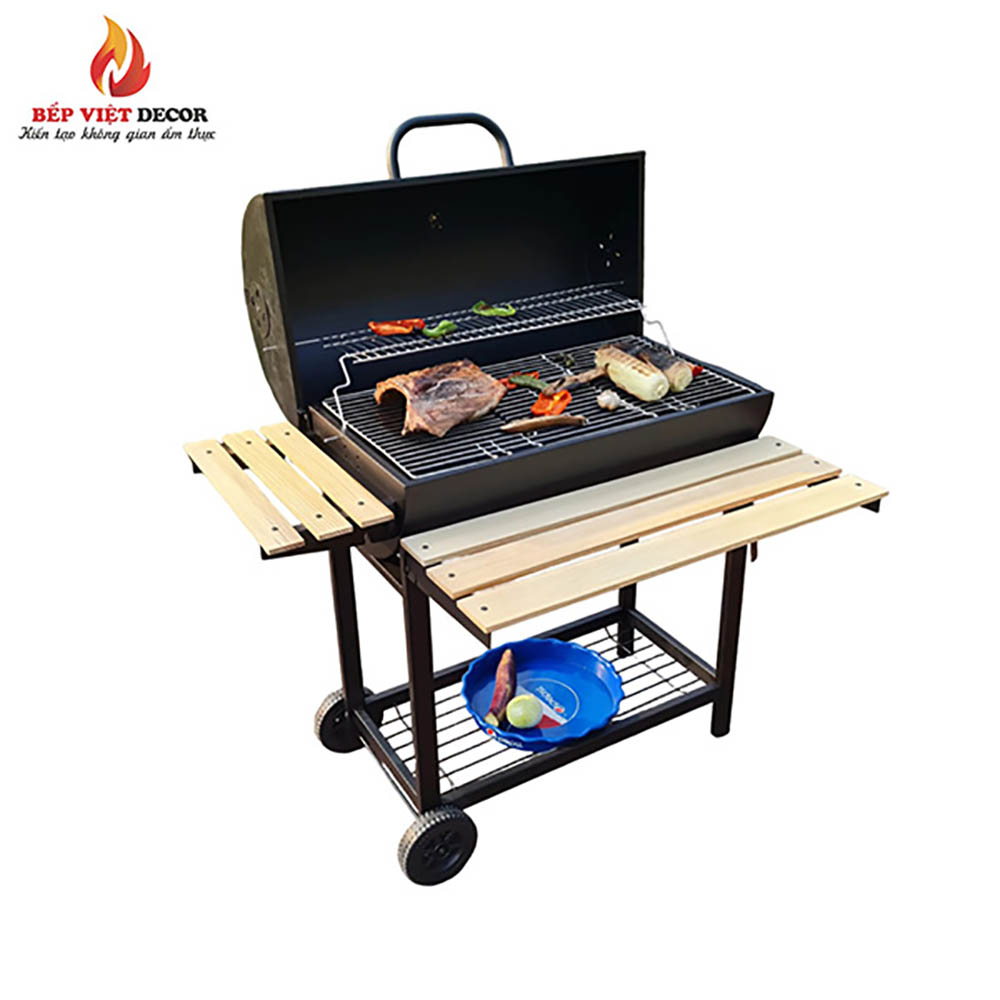 ​​​​​​​Bếp nướng gia đình sử dụng vỉ nướng than hoa inox 304 có chân đế hoặc dạng chữ nhật, nướng ngoài trời an toàn và vệ sinh