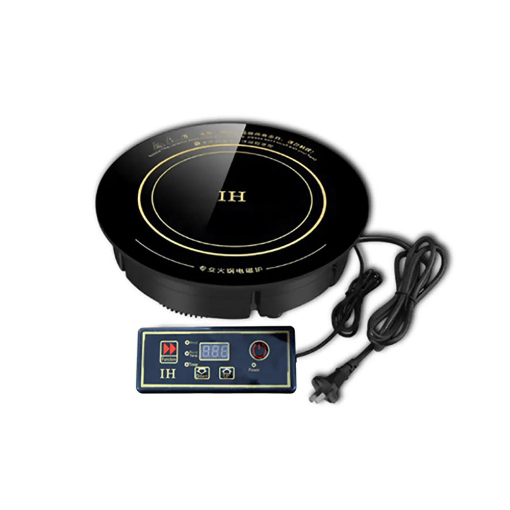 Bếp từ lẩu âm bàn tròn cho nhà hàng hiện đại, thiết kế gọn gàng và an toàn