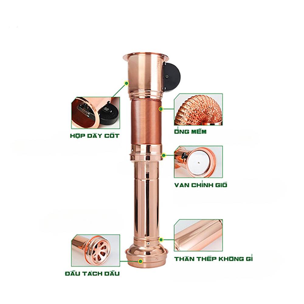Cấu tạo ống hút khói bếp nướng BBQ tại bàn