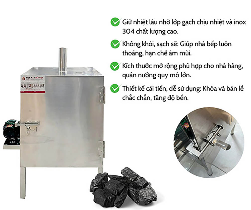 Lò ủ than BBQ dùng cho quán nướng, BBQ và nhà hàng