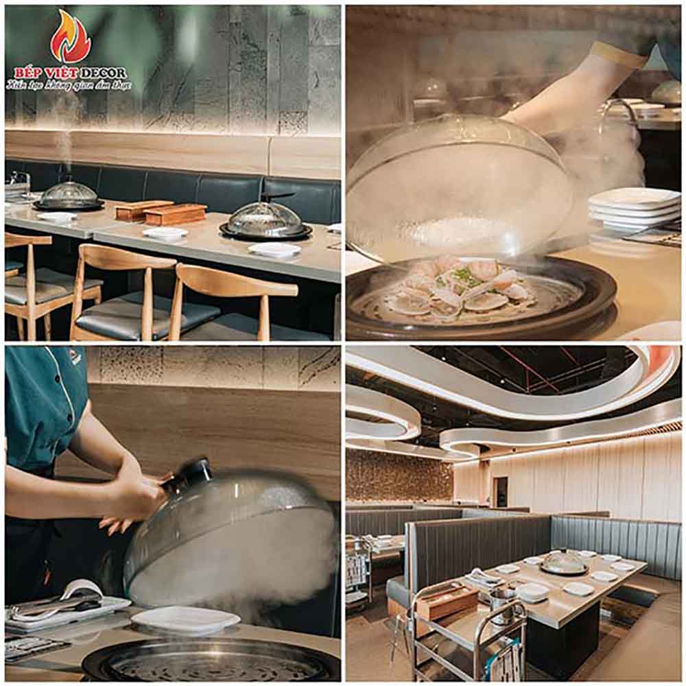 ​​​​​​​Nồi lẩu hơi cao cấp không khói, không dầu mỡ, chế biến thực phẩm hấp sạch