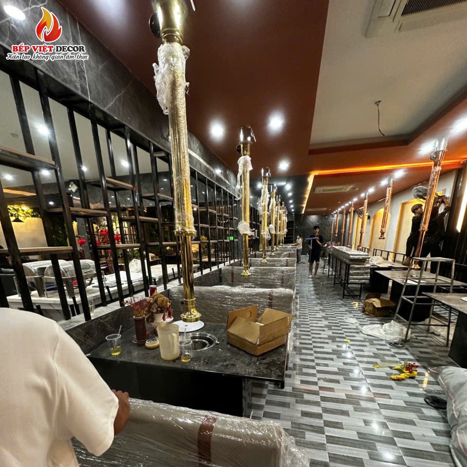 LẮP ĐẶT BÀN BẾP VÀ BẾP HÚT DƯƠNG HQ02