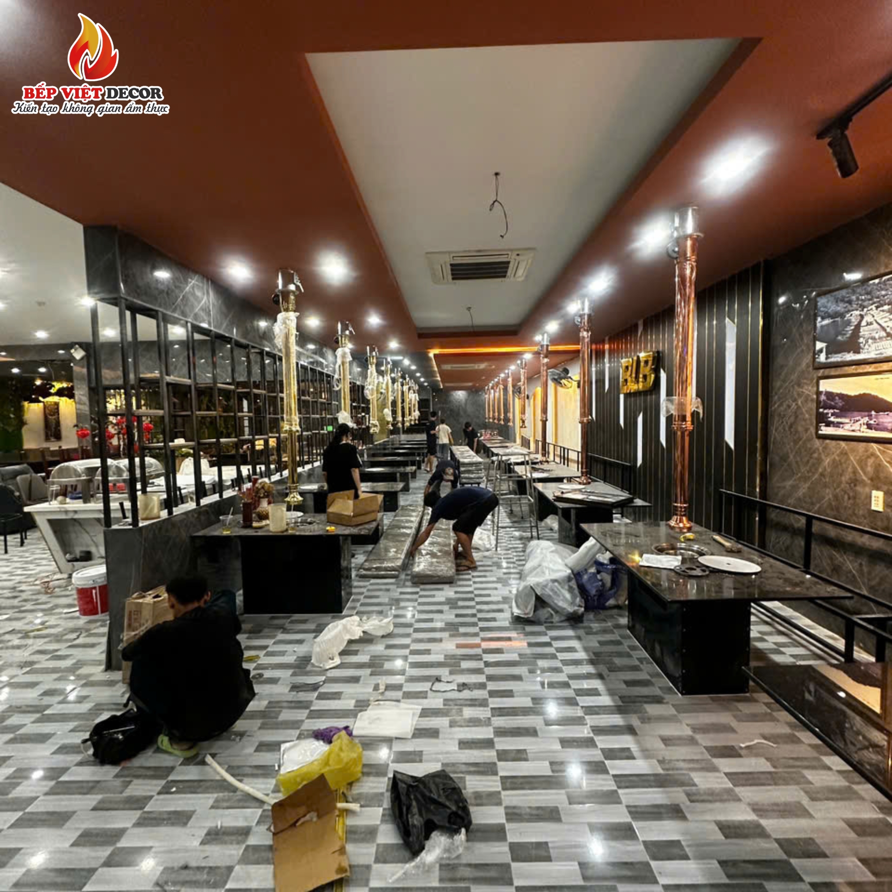 LẮP ĐẶT BÀN BẾP VÀ BẾP HÚT DƯƠNG HQ02