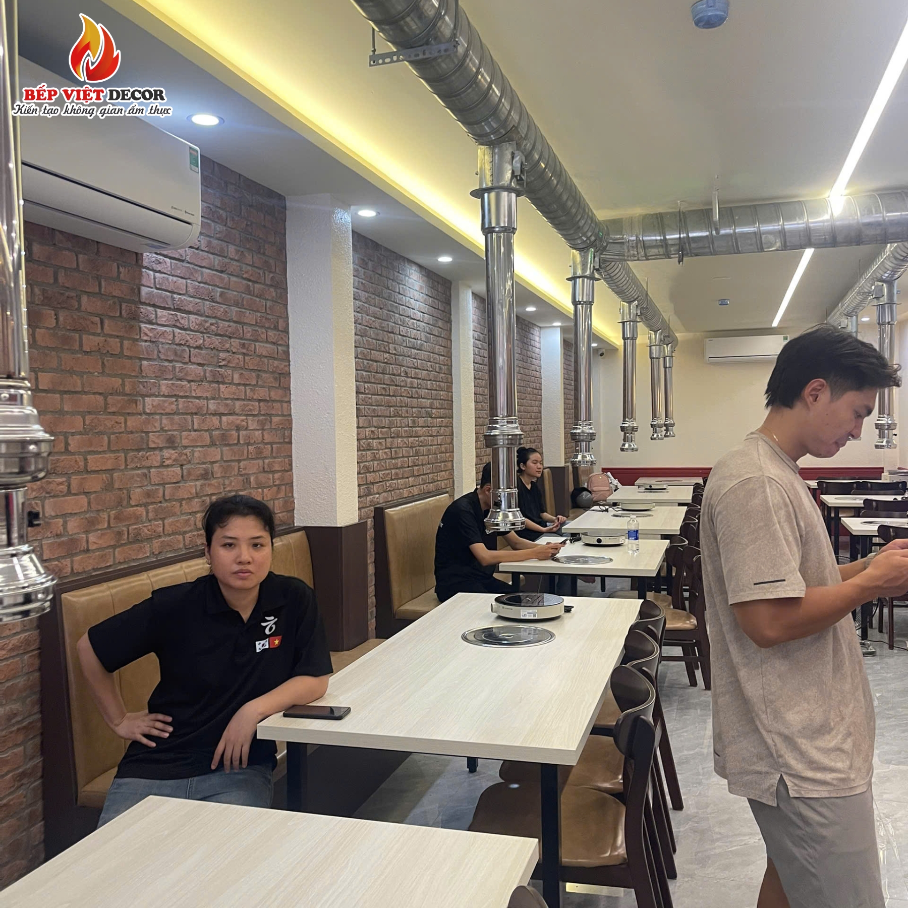 Bàn Giao Dự Án Hệ Thống Hút Khói Dương Nhà Hàng Hàn Quốc Quán Buffet