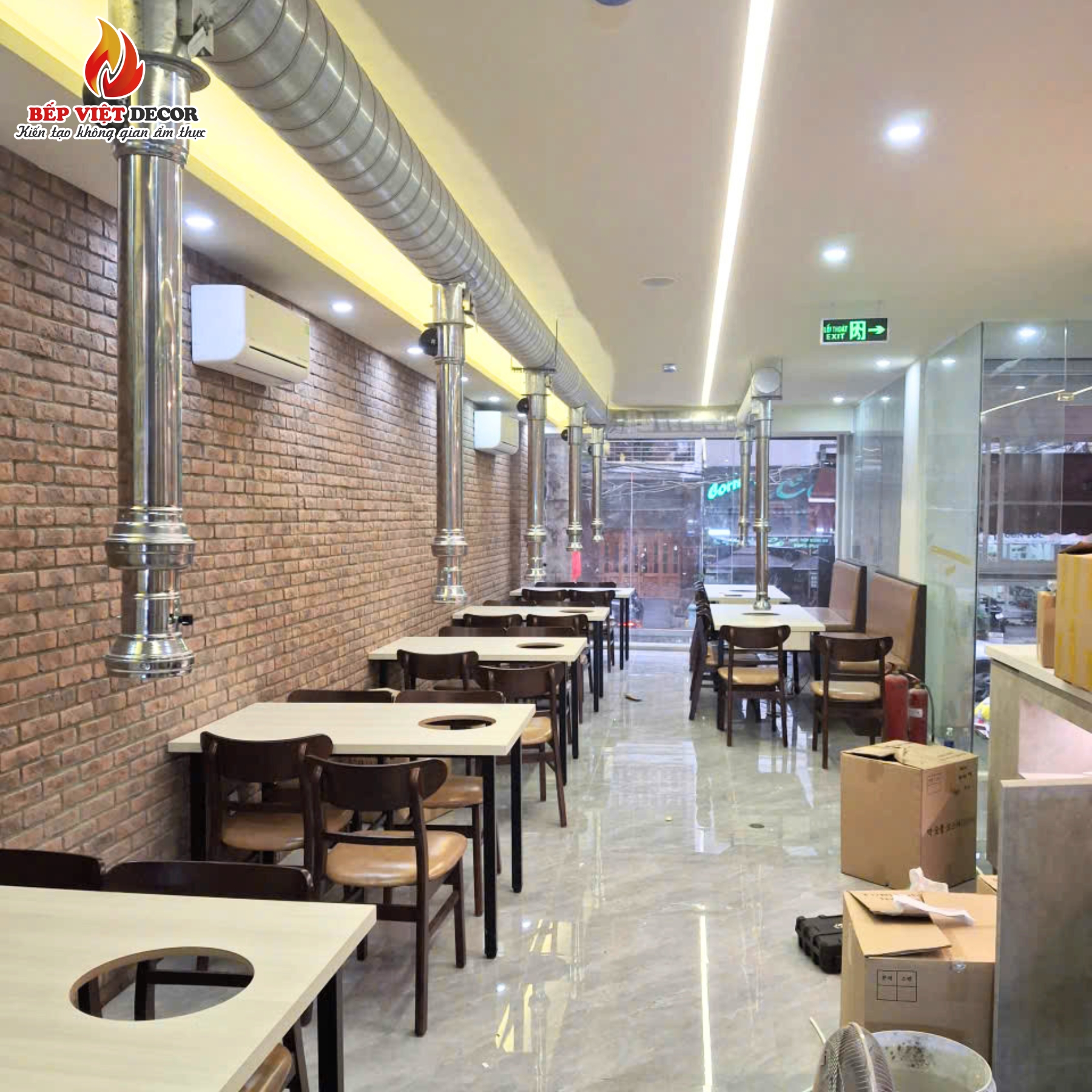 Bàn Giao Dự Án Hệ Thống Hút Khói Dương Nhà Hàng Hàn Quốc Quán Buffet