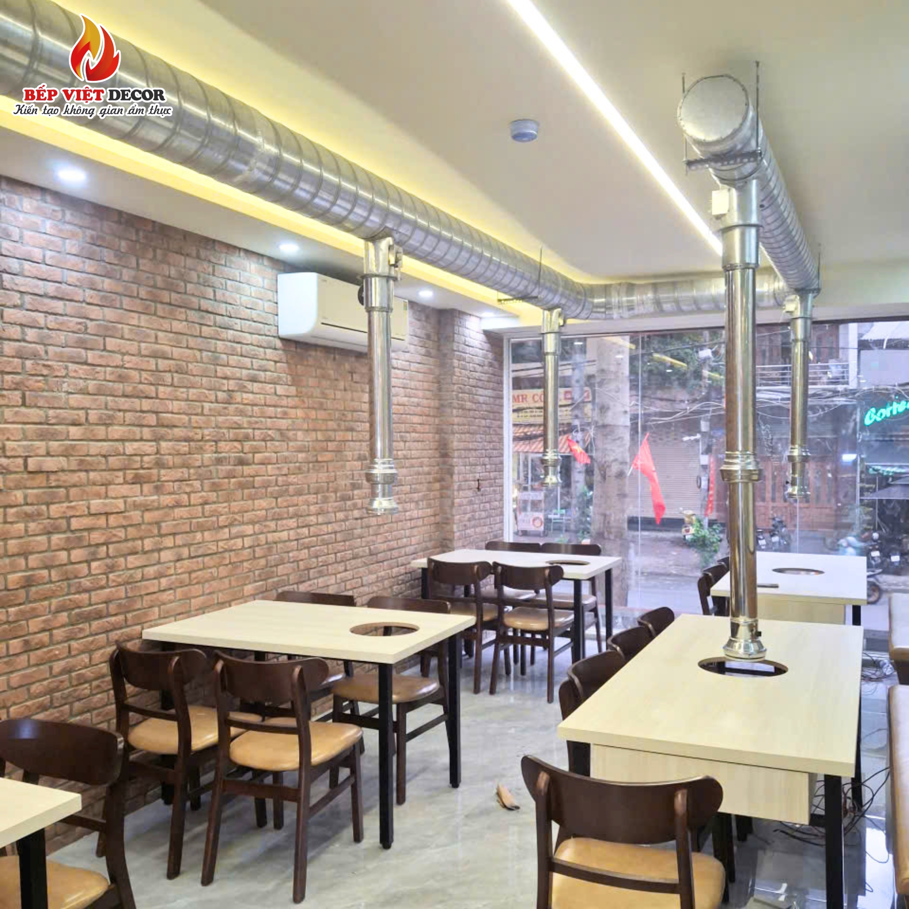 Bàn Giao Dự Án Hệ Thống Hút Khói Dương Nhà Hàng Hàn Quốc Quán Buffet