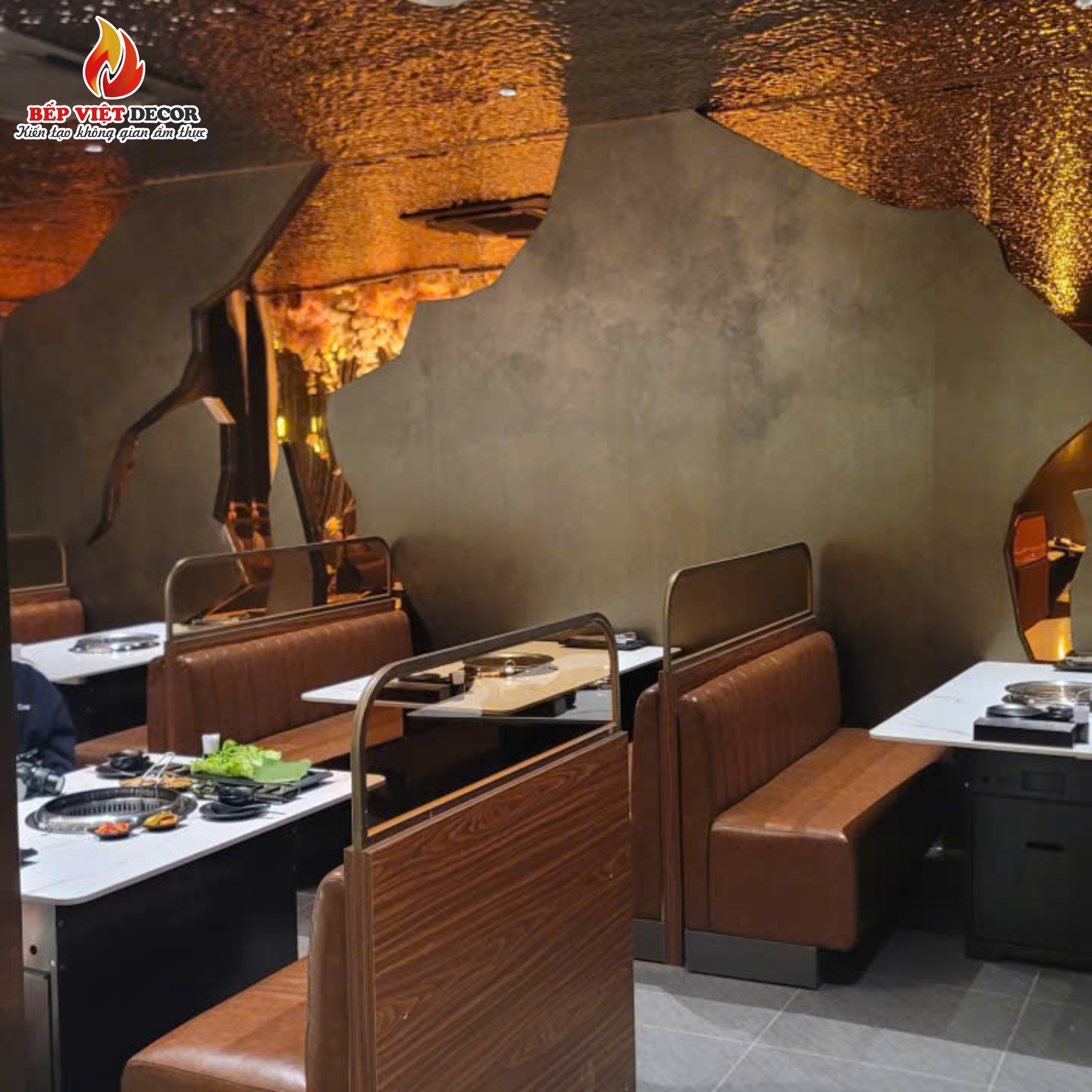 Bàn Giao Công Trình Nhà Hàng BBQ &amp;amp; Tokbokki Phong Cách Luxury