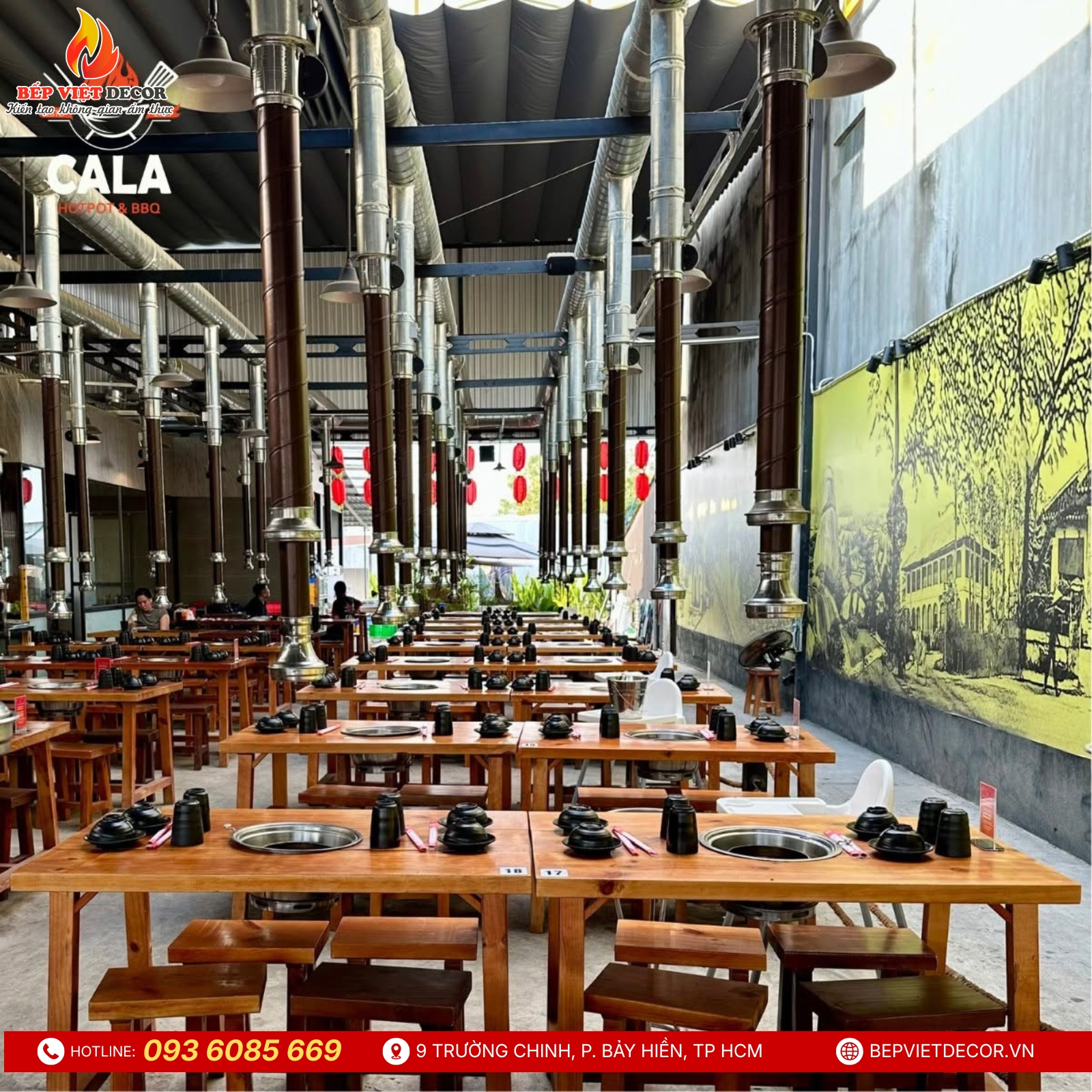 Bàn Giao Hệ Thống Hút Khói Dương Cho CaLa Buffet Lẩu Nướng