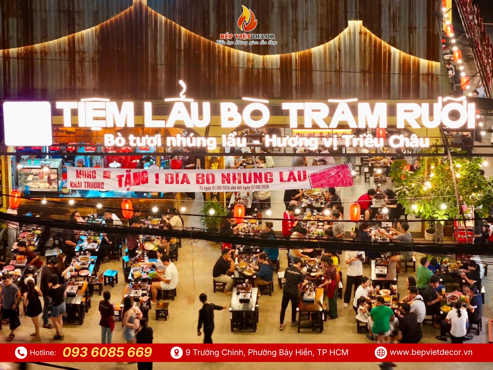 Setup Hệ Thống Bếp Cho Tiệm Lẩu Bò Trăm Rưỡi