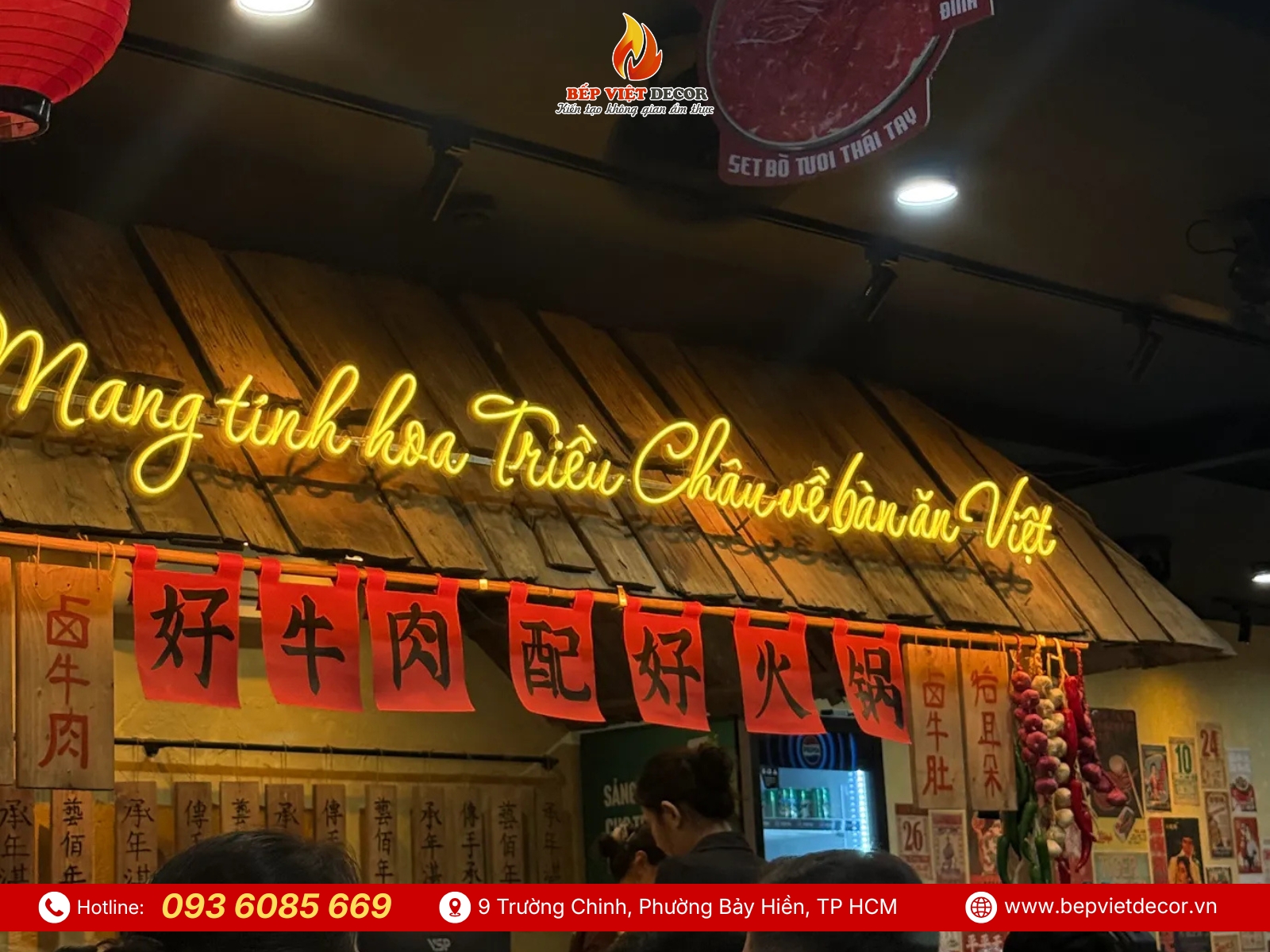 Thi Công Khu Bếp Cho Tiệm Lẩu Bò Trăm Rưỡi