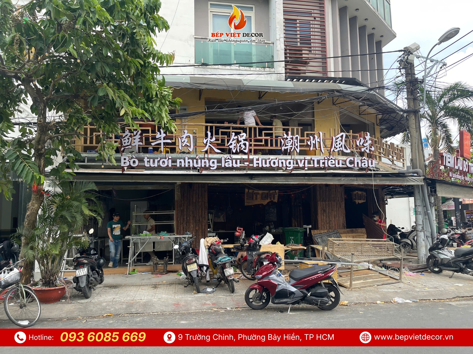 Thi Công Trọn Gói Khu Bếp Lẩu Bò Trăm Rưỡi