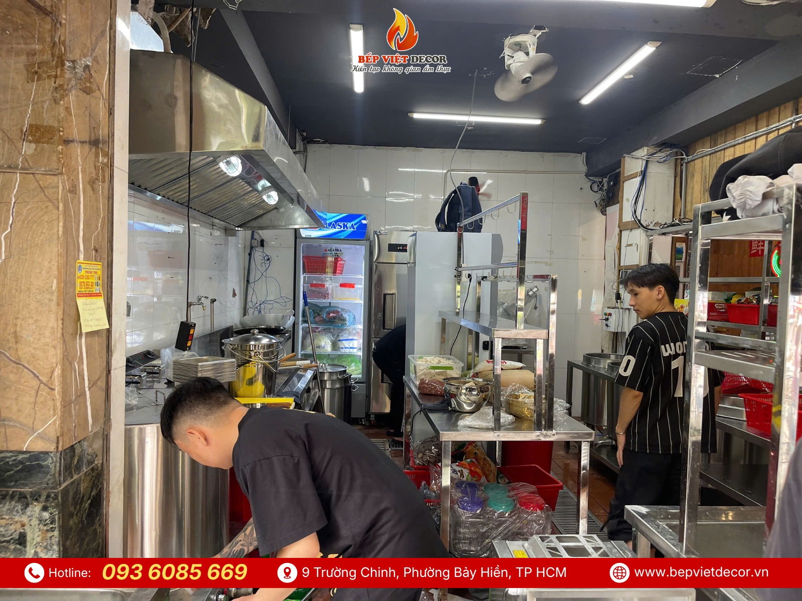 Thi Công Trọn Gói Khu Bếp Lẩu Bò Trăm Rưỡi