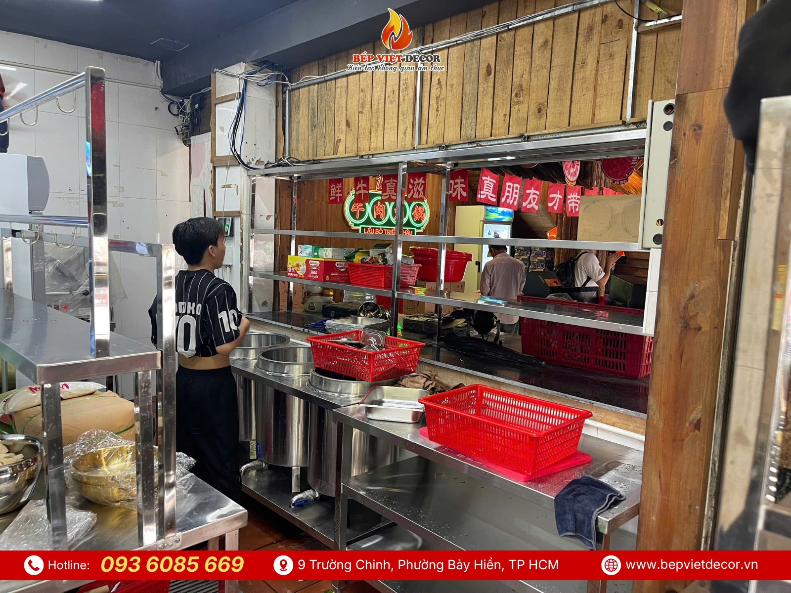 Thi Công Trọn Gói Khu Bếp Lẩu Bò Trăm Rưỡi