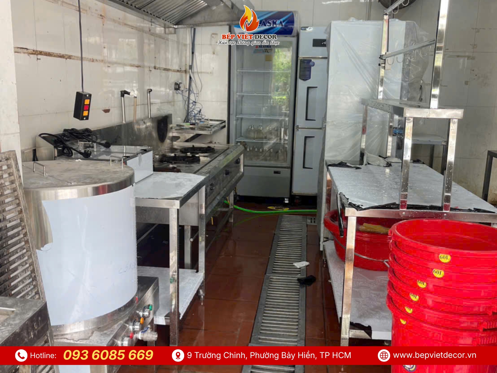 Thi Công Trọn Gói Khu Bếp Lẩu Bò Trăm Rưỡi