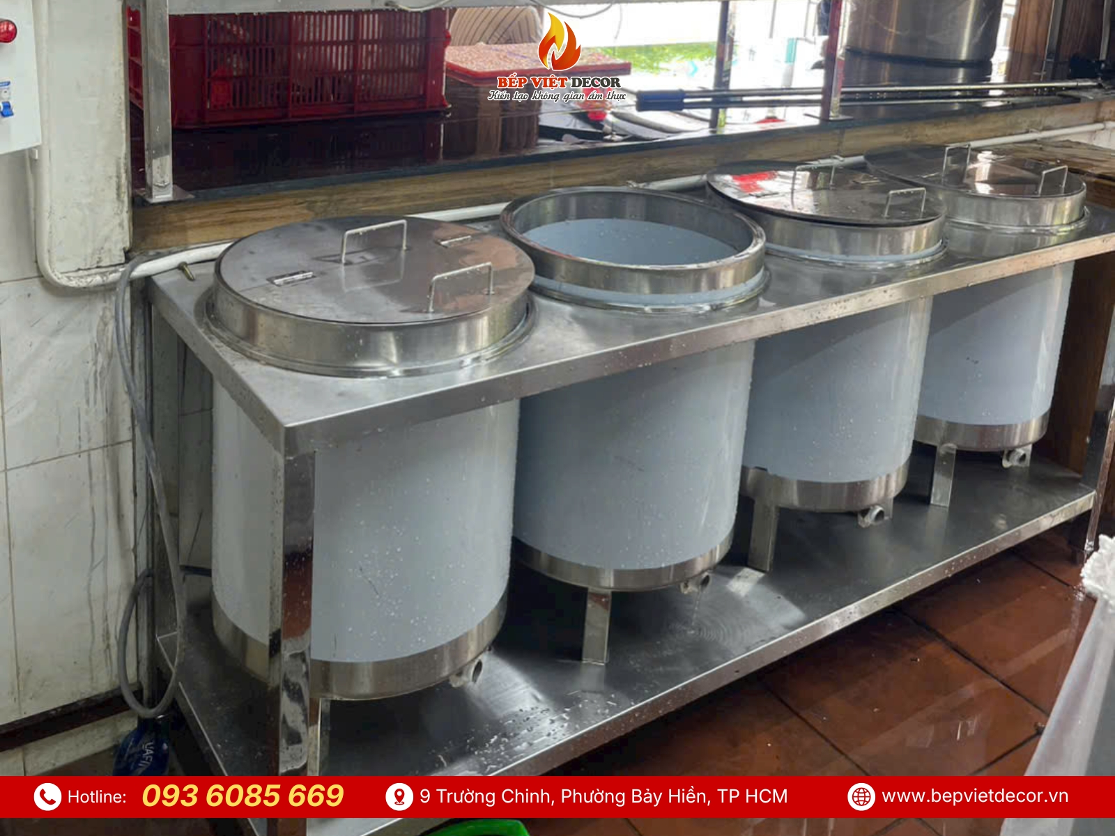 Thi Công Trọn Gói Khu Bếp Lẩu Bò Trăm Rưỡi