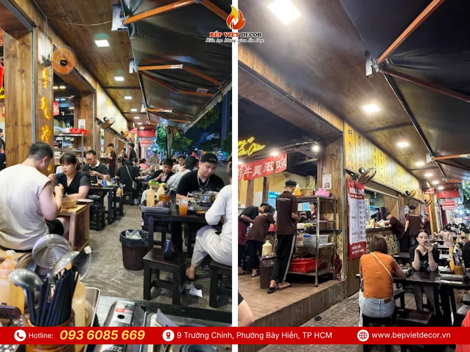 Thi Công Trọn Gói Khu Bếp Lẩu Bò Trăm Rưỡi