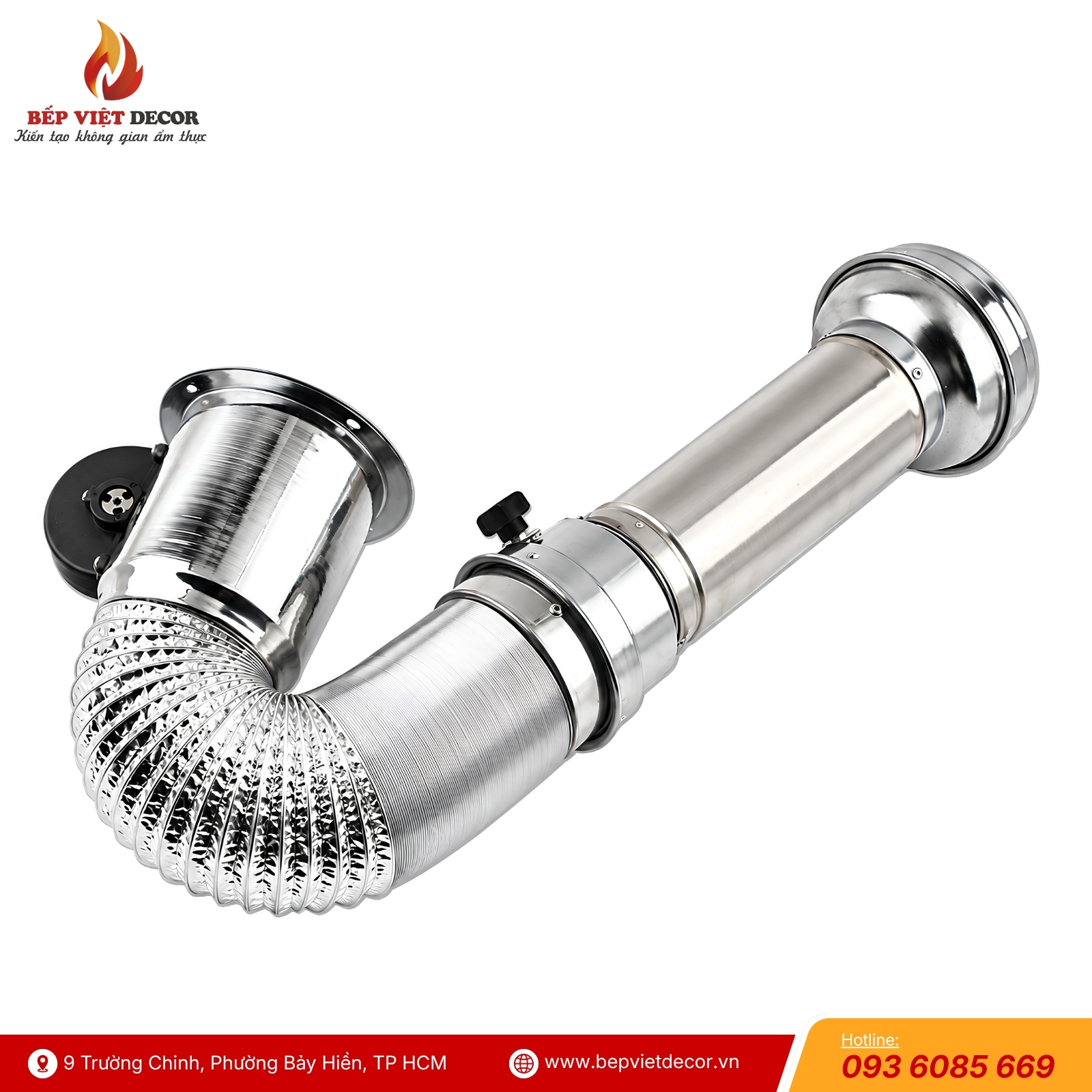 Ống Hút Khói Mềm Nhà Hàng Màu Trắng