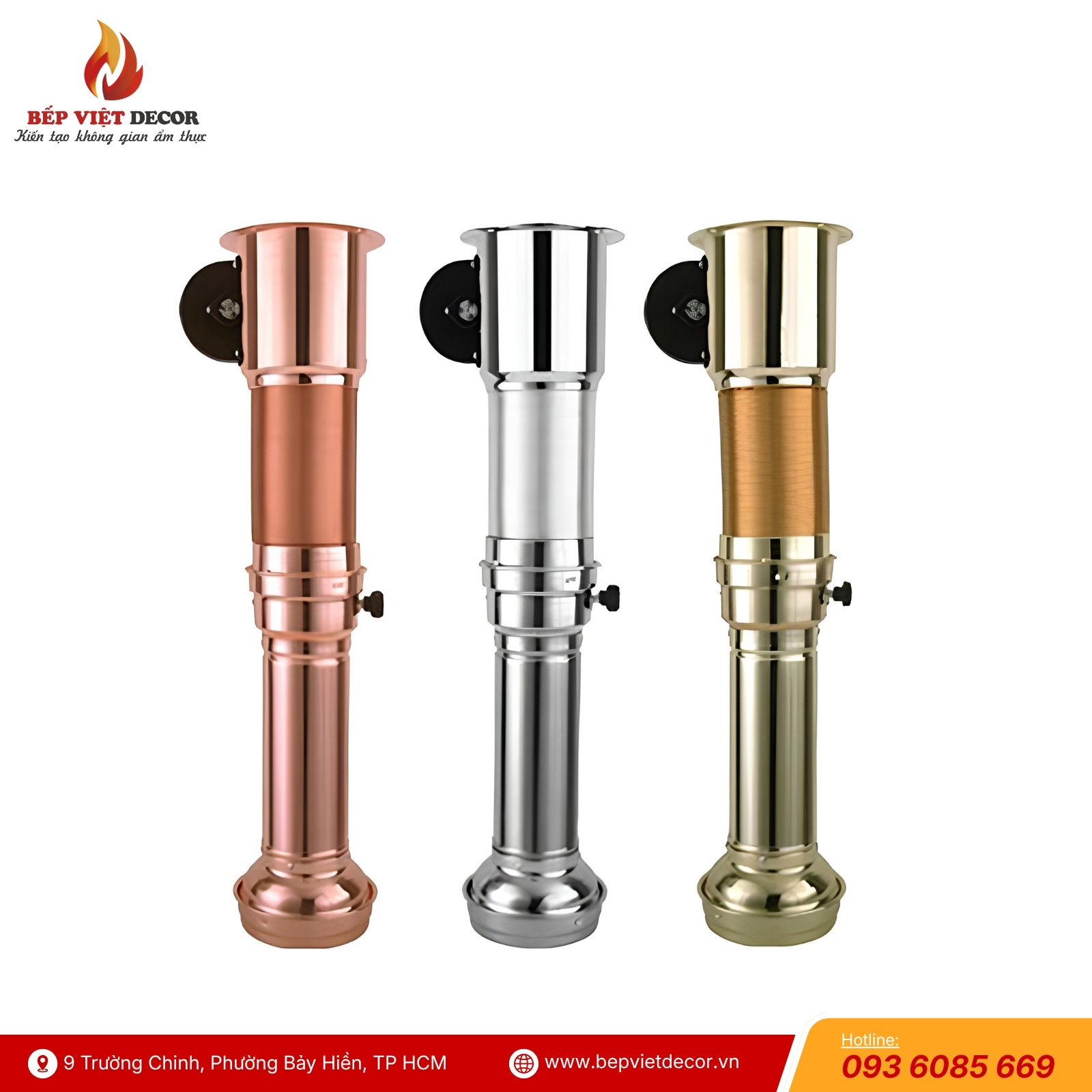 Ống Hút Khói Mềm Nhà Hàng Màu Vàng Kim