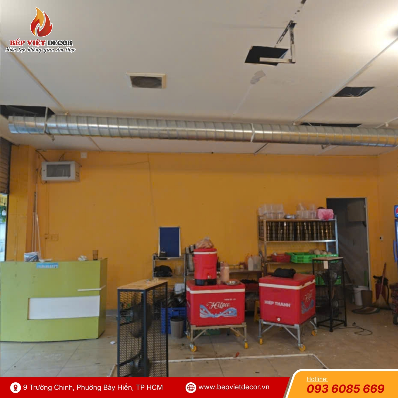 Quá Trình Thi Công Hệ Thống Hút Khói Dương Tại Cặp Nướng Q11