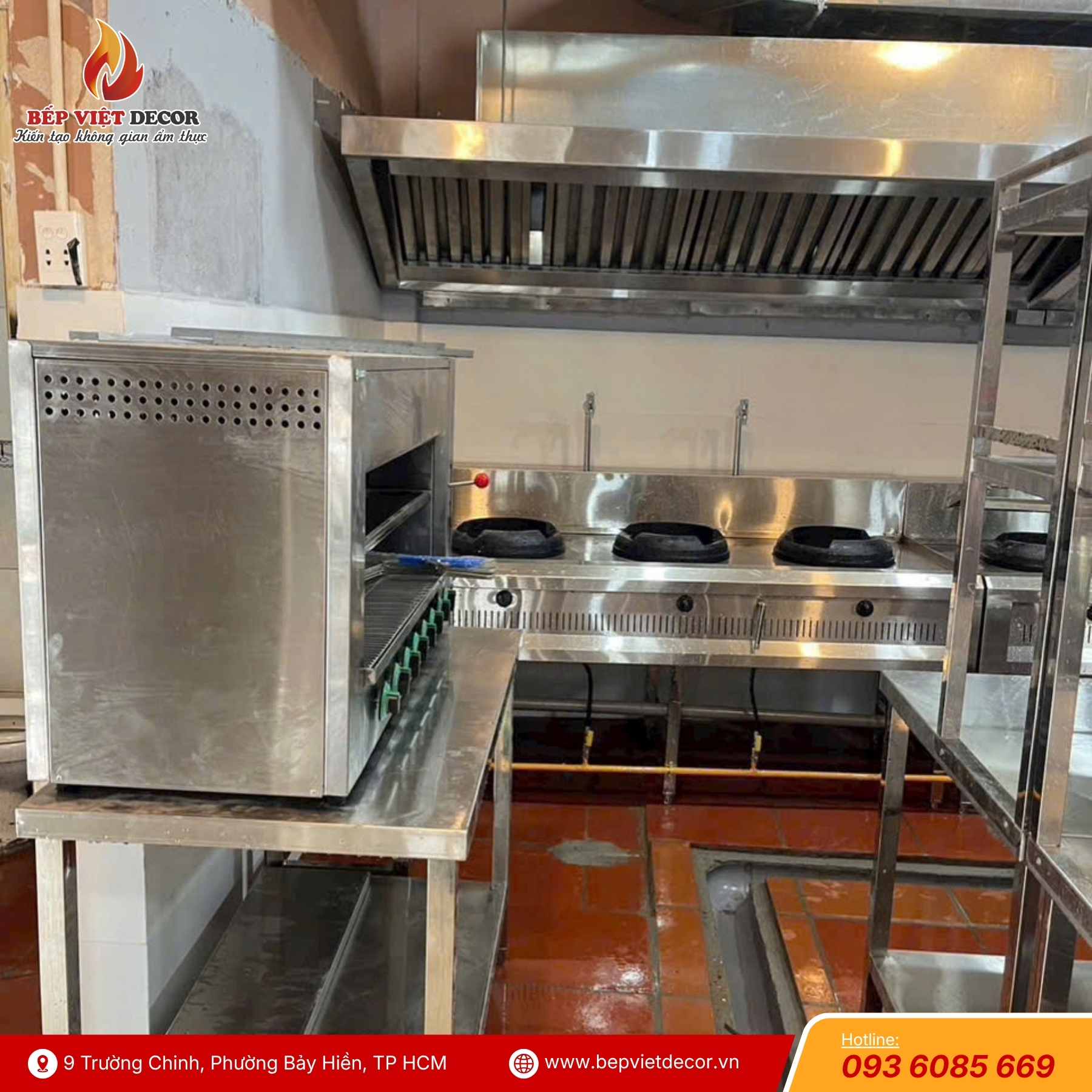 Bàn Giao Hệ Thống Thiết Bị Inox Khu Bếp Công Nghiệp