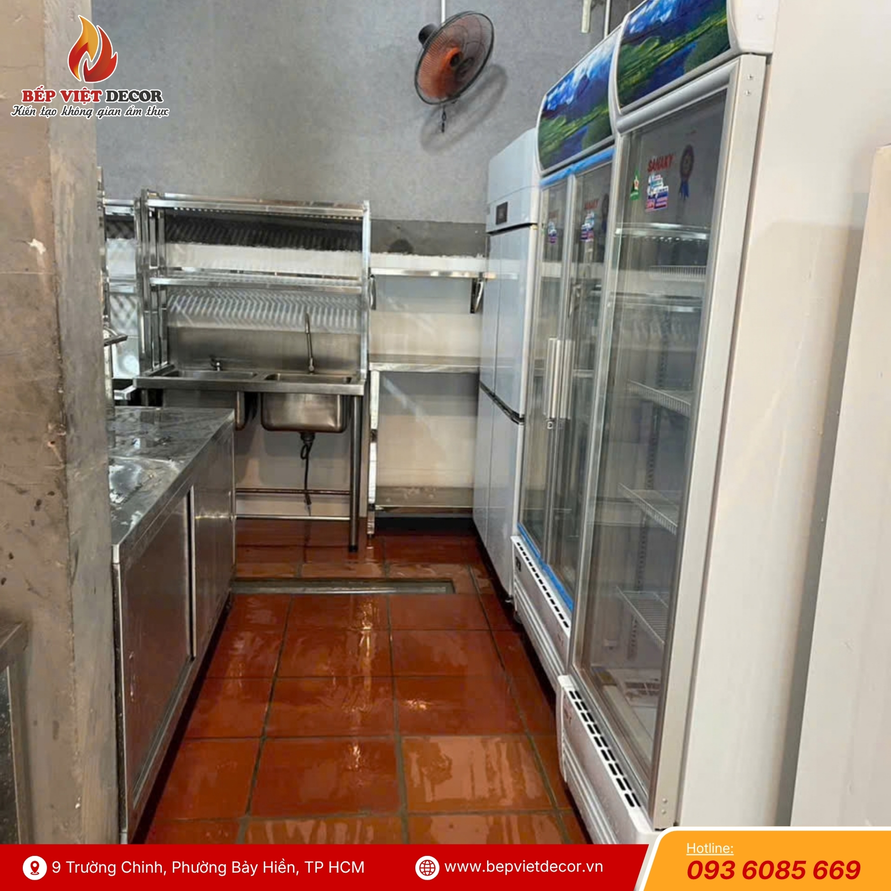 Bàn Giao Hệ Thống Thiết Bị Inox Khu Bếp Công Nghiệp