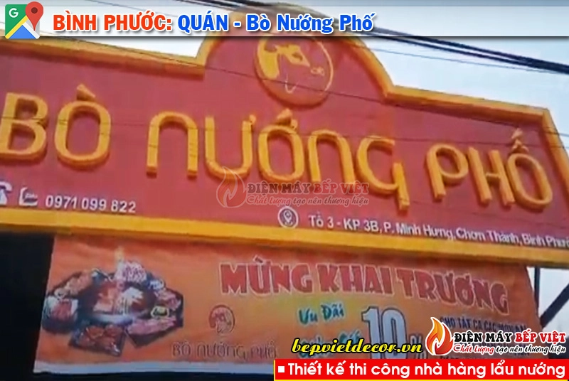 Bò nướng phố Bình Phước đồng hành cùng Điện Máy Bếp Việt.