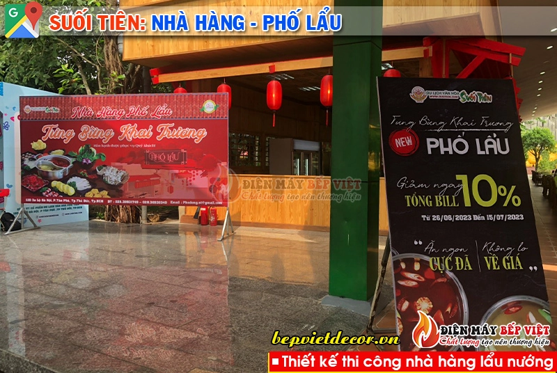 Suối Tiên - Thi công quạt hút bếp nhà hàng Phố Lẩu