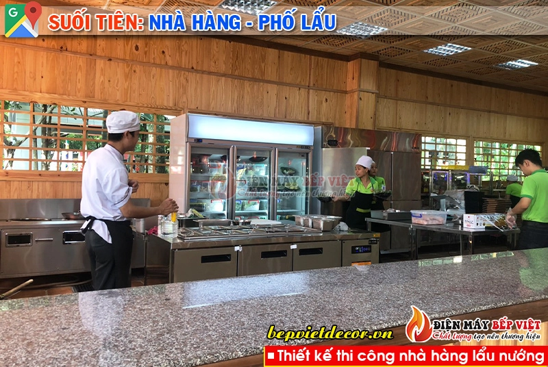 Suối Tiên - Thi công quạt hút bếp nhà hàng Phố Lẩu