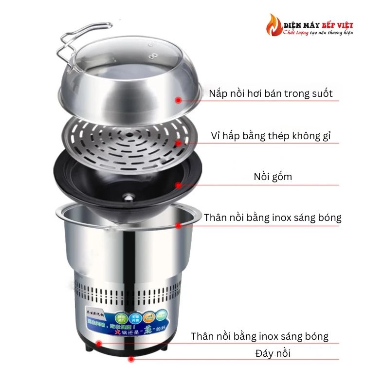 Nồi Lẩu Hơi Thủy Nhiệt Công Nghiệp Cao Cấp