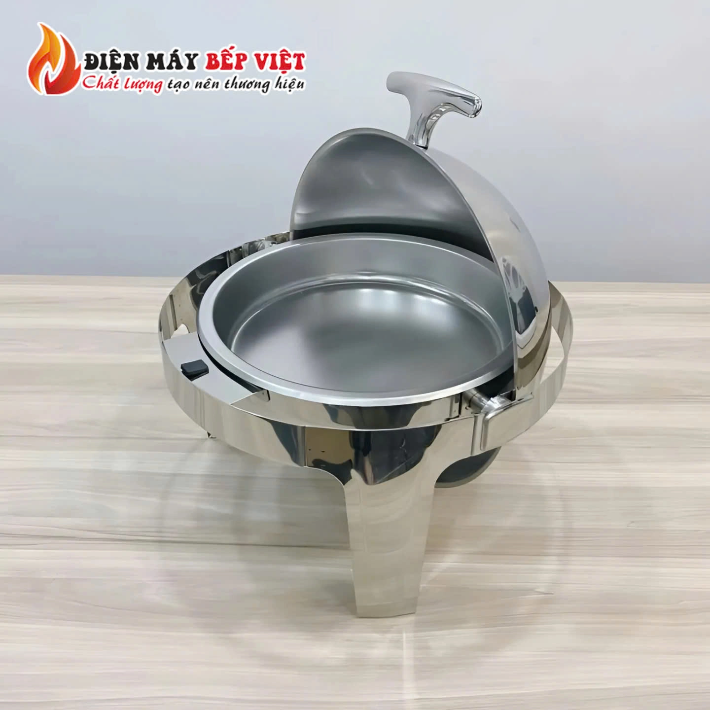 Nồi Hâm Nóng Buffet Tròn Inox Có Chân