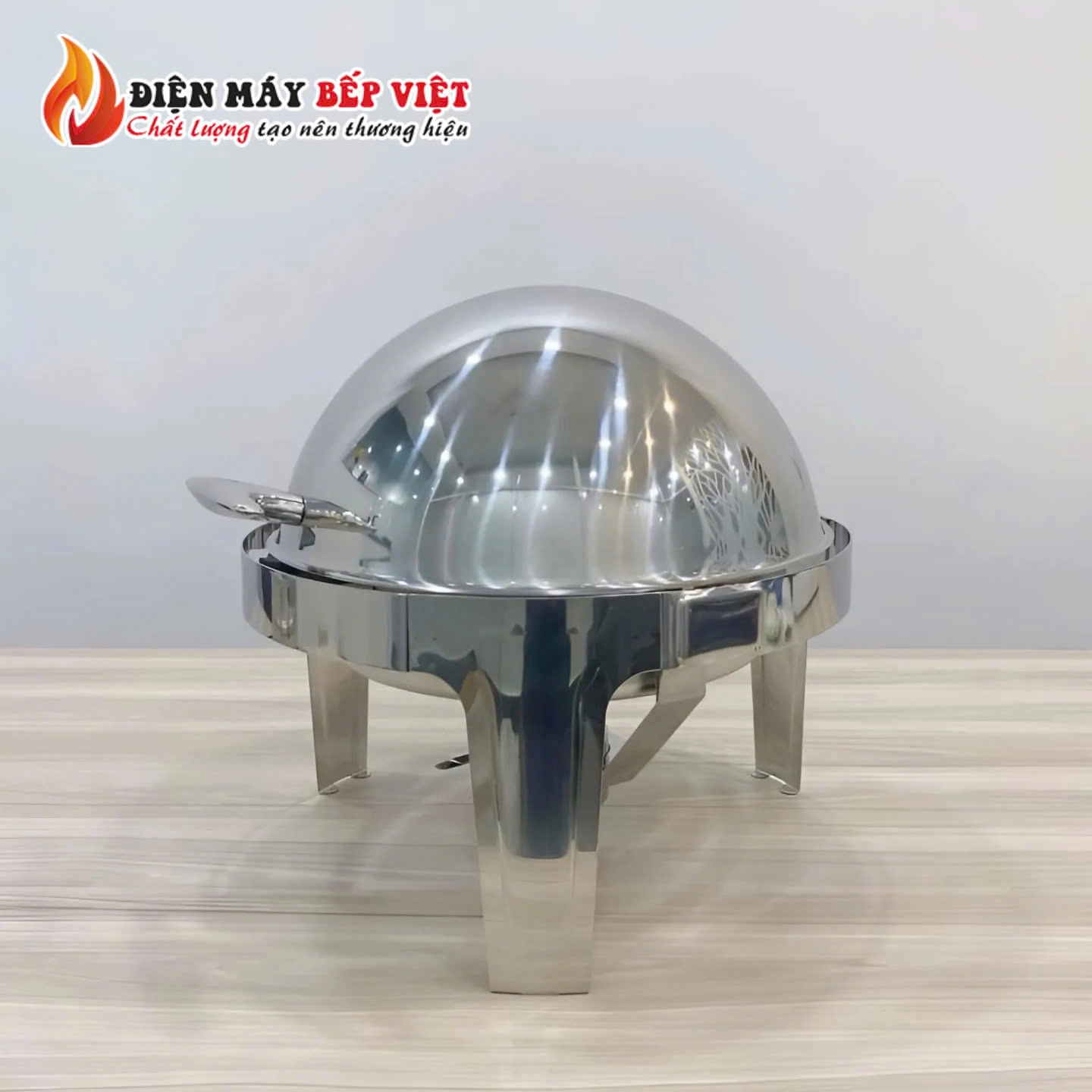 Nồi Hâm Nóng Buffet Tròn Inox Có Chân