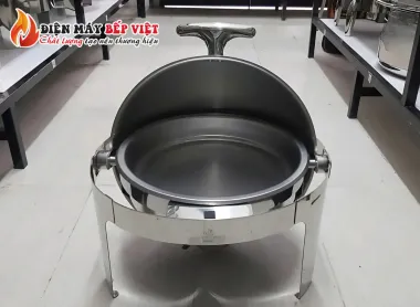 Nồi Hâm Nóng Buffet Tròn Inox Có Chân