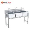 Chậu Rửa Công Nghiệp 3 Hộc Inox