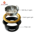 Nồi Lẩu Tròn 2 Ngăn D36 (MÀU VÀNG)